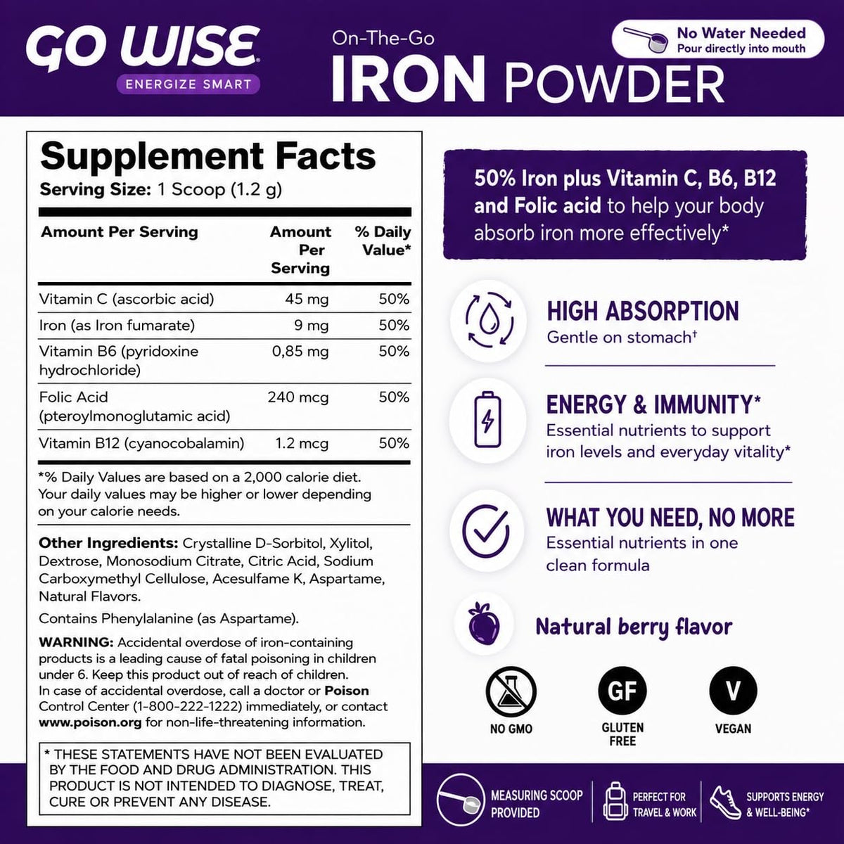 Go Wise Gentle Iron Powder with Scoop