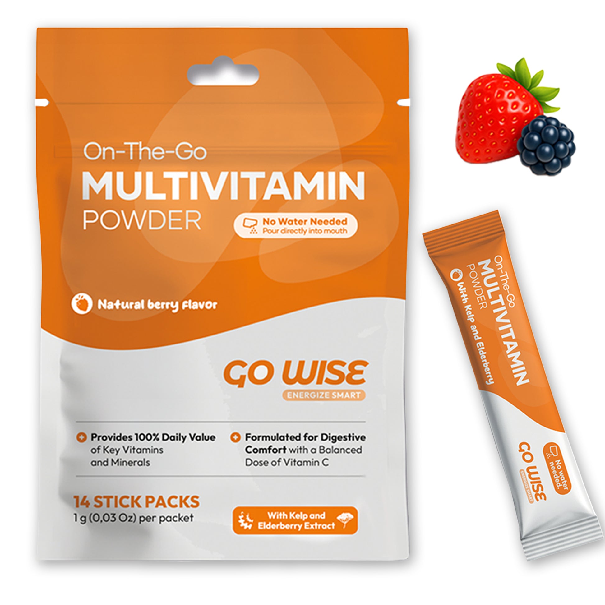 Go Wise - Multivitamin Powder Sticks - No water mixing required