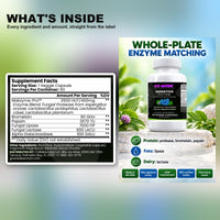 Go Wise Digestive Enzyme — 6-Enzyme Blend with Bromelain, Papain, Lipase, Lactase, Protease & Alpha-Galactosidase plus L