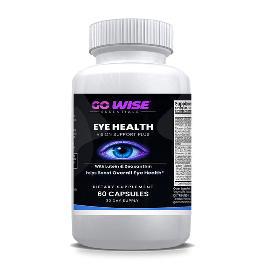 Go Wise Eye Health — Eye Vitamins with Lutein & Zeaxanthin, Bilberry, Eyebright, Zinc & Vitamins C and E for Visual Clar