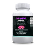 Go Wise Myo + D-Chiro Inositol 40:1 Ratio — 1000mg Myo-Inositol + 25mg Caronositol for Hormone Balance & Cycle Support — 60 Capsules