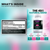 Go Wise Myo + D-Chiro Inositol 40:1 Ratio — 1000mg Myo-Inositol + 25mg Caronositol for Hormone Balance & Cycle Support —