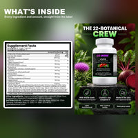 Go Wise Liver Support — Milk Thistle, Artichoke, Dandelion Root & Beetroot with Choline & Zinc — 60 Veggie Capsules