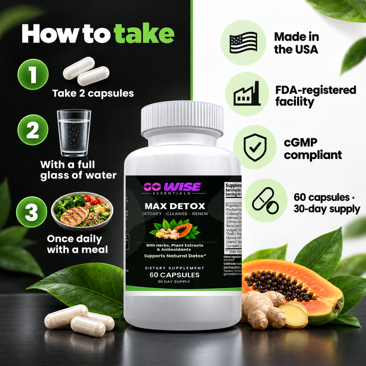 Go Wise maxdetox steps