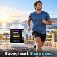 Go Wise Omega-3 Fish Oil 1200mg — 720mg Omega-3 with 432mg EPA & 288mg DHA — Natural Lemon Flavor for Heart, Brain & Joi