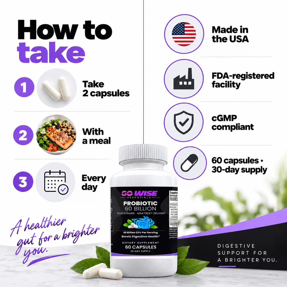 Go Wise probiotic steps