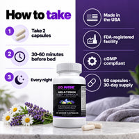 Go Wise Melatonin 10mg Sleep Formula — Melatonin with GABA, L-Theanine, Chamomile & Magnesium for Restful Sleep — 60 Veg